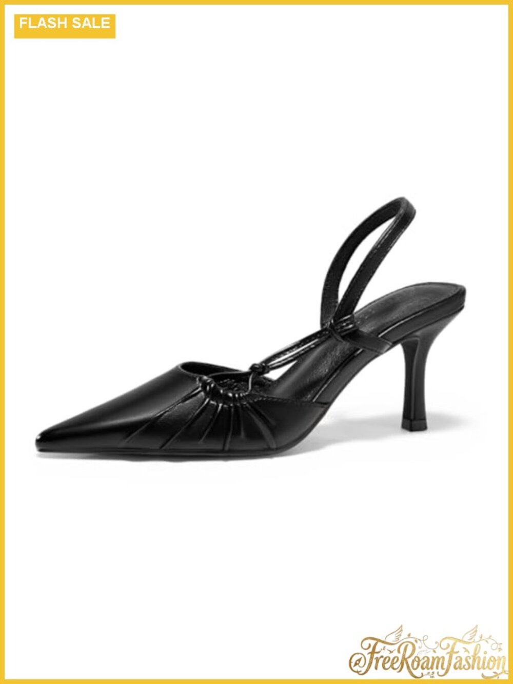 Women's Slingback Kitten Heels Closed Pointed Toe Pumps D'Orsay Wedding Dress